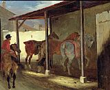 Theodore Gericault The Barn of Marechal-Ferrant painting