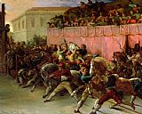 Theodore Gericault The Riderless Racers At Rome painting