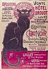 Theophile Alexandre Steinlen Poster advertising an exhibition of the Collection du Chat Noir cabaret