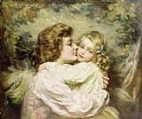 Benjamin Prints - Mother and Daughter by Thomas Benjamin Kennington