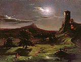 Thomas Cole Landscape - Moonlight