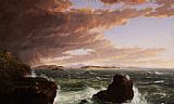 Thomas Cole View across Frenchman's Bay from Mt. Desert Island after a squall