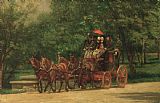 Cowperthwait Prints - The Fairman Rogers Coach and Four by Thomas Cowperthwait Eakins