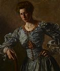 Cowperthwait Prints - Portrait Of Elizabeth L Burton by Thomas Cowperthwait Eakins