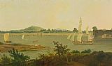 Thomas Daniell Pinnace Sailing Down the Ganges past Monghyr Fort