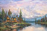 Thomas Kinkade Cathedral Mountain Lodge