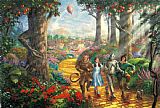 Yellow Prints - Follow The Yellow Brick Road by Thomas Kinkade