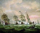 Thomas Luny Admiral Sir Edward Hawke defeating Admiral de Conflans in the Bay of Biscay
