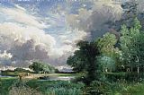 Thomas Moran Landscape with a bridge