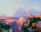 Tower Prints - Rock Towers of the Rio Virgin by Thomas Moran