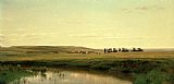Thomas Worthington Whittredge A Wagon Train on the Plains