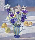 Easton Prints - Spring Flowers And Lemons by Timothy Easton