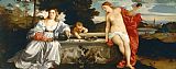 Titian Prints - Sacred and Profane Love - 1514 by Titian