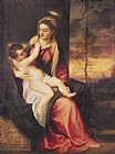Titian Virgin with Child at Sunset