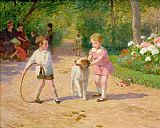 Victor Gabriel Gilbert Playing with the Hoop