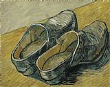 Pair Prints - A Pair Of Leather Clogs by Vincent van Gogh