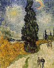 Vincent Van Gogh Road with Cypresses