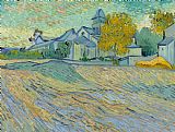 Vincent van Gogh View of the Asylum and Chapel at Saint Remy