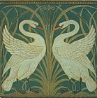 Walter Crane Wallpaper Design for panel of Swan Rush and Iris