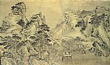 View of Delft Prints - View from the Keyin Pavilion on Paradise - Baojie Mountain by Wang Wen