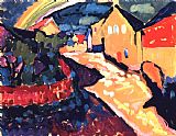 Wassily Kandinsky Murnau with Rainbow 1909