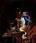 Chinese Prints - Still Life with a Chinese Porcelain Jar by Willem Kalf