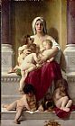 1878 Paintings - Charity (1878) by William Adolphe Bouguereau