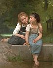 William Adolphe Bouguereau Fishing for Frogs painting