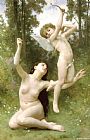 William Adolphe Bouguereau Love Takes Flight