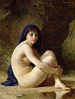 William Adolphe Bouguereau Seated Nude painting