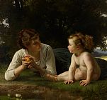 William Adolphe Bouguereau Temptation painting
