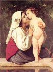 William Adolphe Bouguereau The Kiss painting