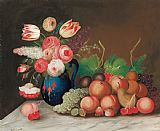 William Buelow Gould Still life with fruit and flowers