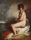 Unclothed Prints - Study of a Seated Nude by William Etty