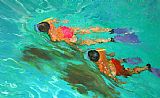 William Ireland Snorkelers painting