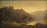 New England Prints - New England Mountain Lake at Sunrise by William Louis Sonntag