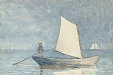 Sailing Boat Prints - Sailing a Dory by Winslow Homer