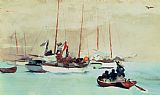West Prints - Schooners at Anchor in Key West by Winslow Homer