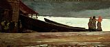 Winslow Homer Prints - Watching a Storm on the English Coast by Winslow Homer